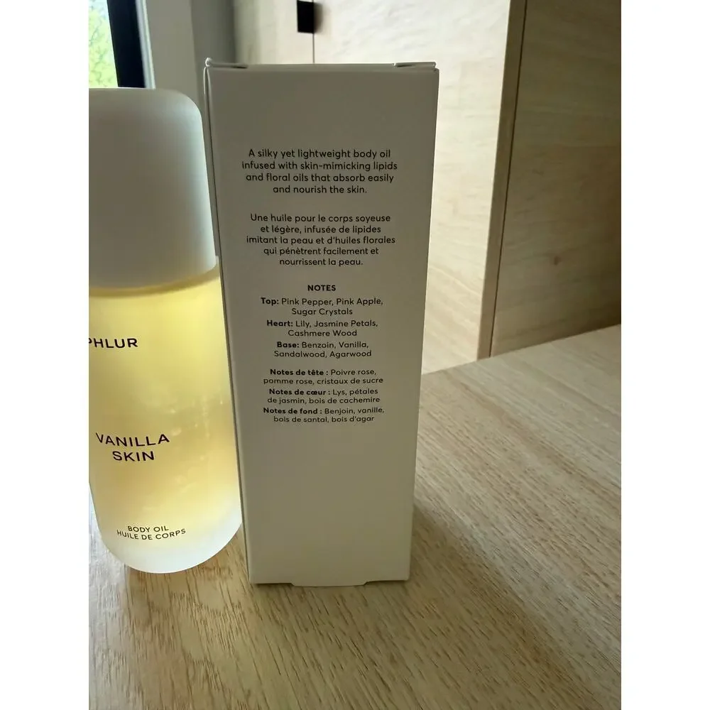 $45 Phlur Vanilla Skin Body Oil 120mL New in Box Full Size